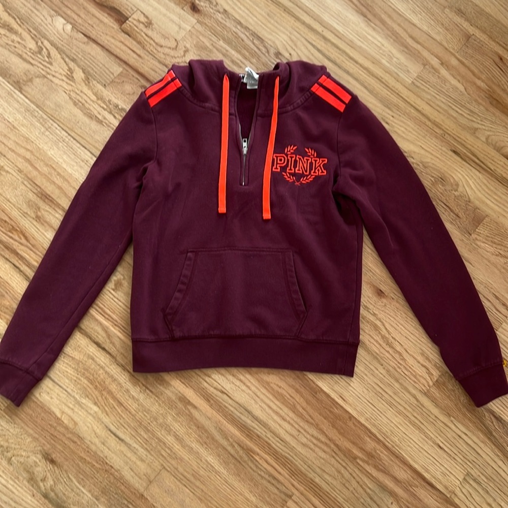 PINK medium quarter zip sweatshirt